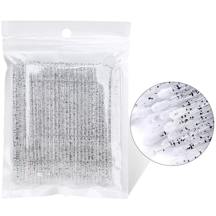 50/100PCS Disposable Eyelash Cleaning Brush Lip Brushes Micro Cotton Swab Eyelash Extension Individual Lash Removing Makeup Tool