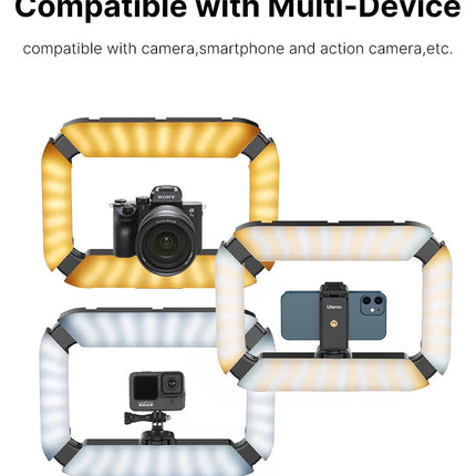 Ulanzi U-200 Ring Light Photography Led Video light BI-color Camera With phone clip cold shoe for Youtube Live Rig lamp