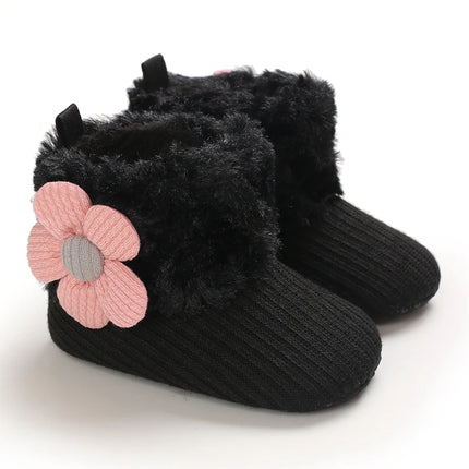 0-18M  Boots For Newborn Baby Girl Snow Boots Winter Thermal Shoes Plush Ankle Boots Winter Baby Boys And Girls Thermal Shoes