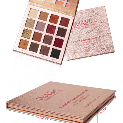 IMAGIC New Arrival Charming Eyeshadow 16 Color Makeup Palette Matte Shimmer  Pigmented Eye Shadow Powder