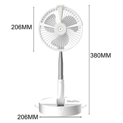 Portable USB Mobile Power Humidifying Spray Illumination Small Fan 2026 New Folding Retractable Design for Home Office Outdoor