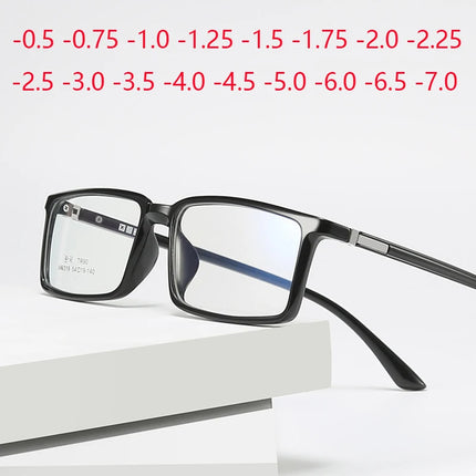 Blue Ray Blocking Cat Eye Nearsighted Eyeglasses Spring Hinges Unisex Oval Prescription Spectacle 0 -0.5 -1.0 -2.0 To -6.0 -7.0