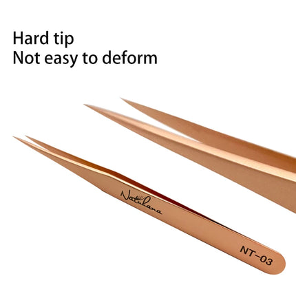 New Professional Fiber Tip Tweezers Rose Gold Lashes Tweezers Stainless Steel Eyelash Extension Tweezers Makeup Tools
