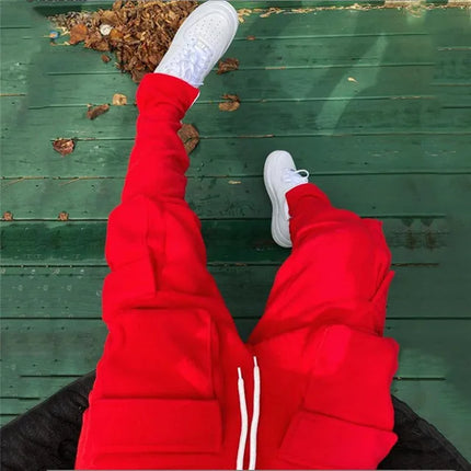 Fleece warm men pants for autumn winter streetwear Men's sweatpants Trousers Work Jogging Outdoor