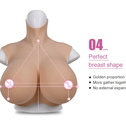 Dokier Realistic Silicone Crossdressing Huge Fake Breast Forms Boobs for Crossdressers Drag Queen Shemale Crossdress Prothesis