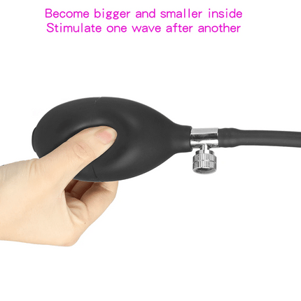 Inflatable Silicone Penis/Ball Gag Oral Dildo Open Mouth Plug Expandable Pump Big Anal Butt Plug Vibrator BDSM Flirt Sex Tools