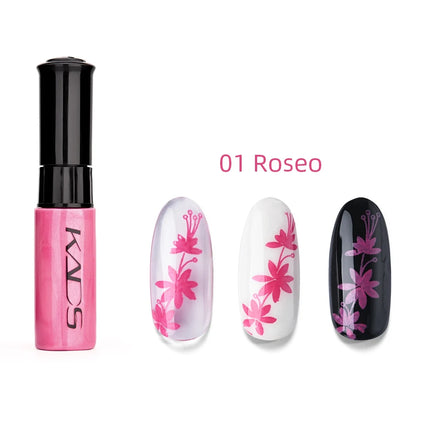 KADS Nail Art Stamping Polish 1 Bottle White Black Gold Stamping Nail Lacquer of Acrylic Paint Tool Beauty Decoration Vernish