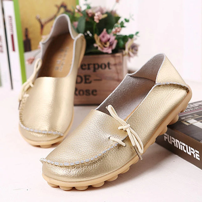 Women Flats Hot Sell Colourful Leather Women Loafers Ballet Pointed Toe Flats Ladies Shoes Loafers Plus Size 44 Zapatos De Mujer