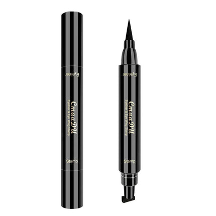 1pcs Big Double-headed seal eyeliner Waterproof and quick-drying black liquid eyeliner small lash glue pen Eye makeup cosmetic