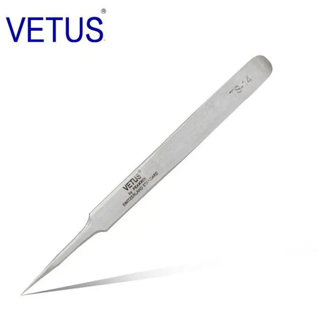 VETUS TS Stainless Steel Eyelashes Tweezers Anti-static Professional Volumn Eyelash Extension Eyebrow Makeup Tool