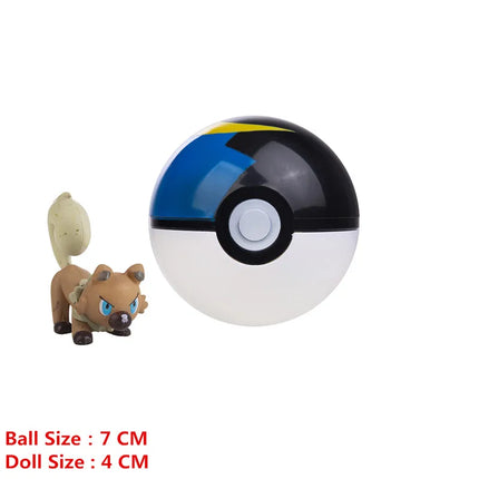 Pokemon Pokeball With Cartoon Movie Anime Figure Pikachu Charmander Eevee Squirtle Vulpix Quality Pet Action Model Toys Gifts