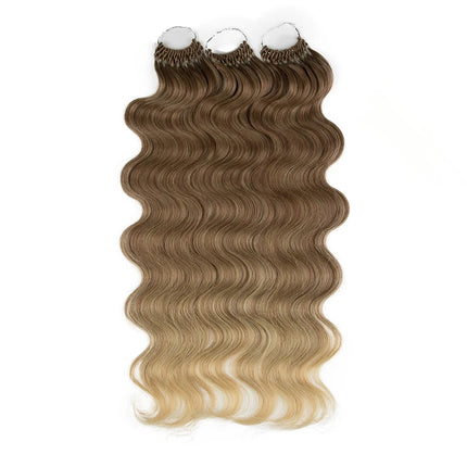 Magic Synthetic Hair Extensions 24inches 3PCS Body Wave Hair Bundles Ombre Blonde Color Tresses Fake Hair Accessories Cosplay
