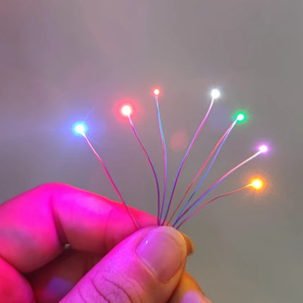 5pcs Pre-wired #0402 Smd Led Model,30cm Connection Wires hobby Model Kit for Gundam Lighting with Free 1pc Battery Box
