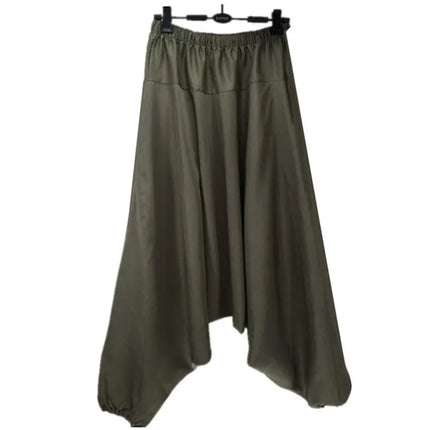 14 colors Plus size men's loose casual cotton cross pants, M-5XL Aladdin Lantern Wide Leg Trousers hip hop dancing Harem Pants