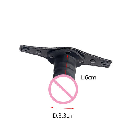 Sexy Leather Half Face Bondage Hood Mask with Penis Gag Slave Restraint Sex Face Eye Mask Male Fetish Erotic Toys for Men Gay