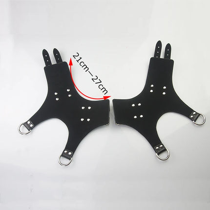 Leather Bondage BDSM Suspension Wrist Cuffs Restraints,Hanging Handcuffs Gloves,Sex Toys For Couples