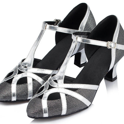 Latin Shoes Salsa Tango Ballroom Party Wedding Women's Heels Champagne Silver Black Girls Dance Sneakers Summer Outdoor Shoes