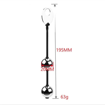 Soft stretchy Silicone pull ring  metal Anal beads Kegel ben wa geisha ball expander vaginal tighten exercise sex toy for women
