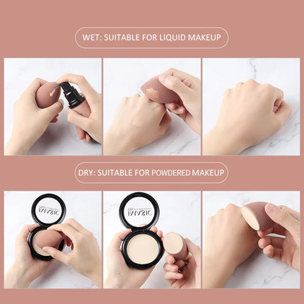 IMAGIC Makeup Sponge 10 Pcs Wet And Dry Puff Professional Soft Makeup Puff Sponge Ultra-High Quality Bigger Combination Packages