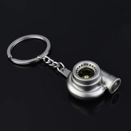 Creative Gear Head Keychain Speed Gearbox Keyring For Car Key Turbo Hub Brake Disc Pendant Shock Absorber Keys Holder Chain Ring