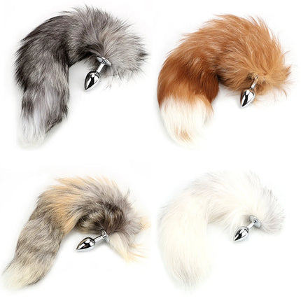 25mm Sexy Fox Tail Hairy Anal Plug For Women Men Butt Dilator Couple Tools Sex Toys Adult Games Erotic Products Bondage Set Shop