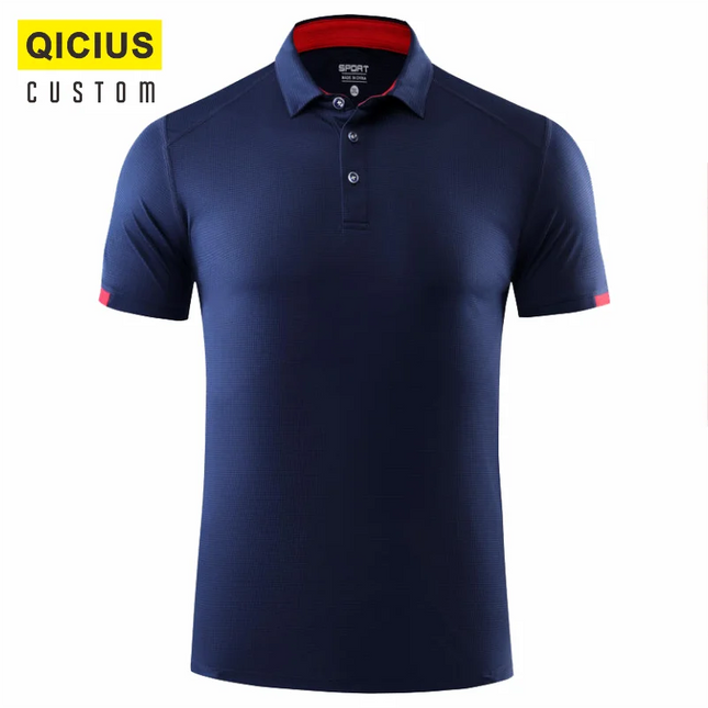 Summer Quick Dry Polos Para Hombre Short Sleeve Custom Company Group Polo Shirt Logo Embroidered Top Camisa Masculina Men Shirt