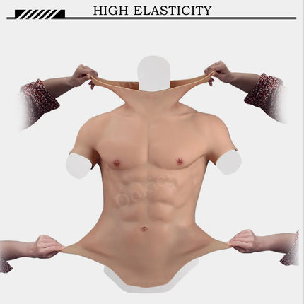 Dokier Silicone Realistic False Fake Muscle Belly Body for Cosplayers Artificial Simulation Muscle Chest Man Crossdressers - TOYS-SUCE