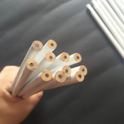 100pcs Wooden Pencils HB White Pencil For School Items Supplies Kids Pencils With Erasers Cute Stationery Art Drawing Wholesale