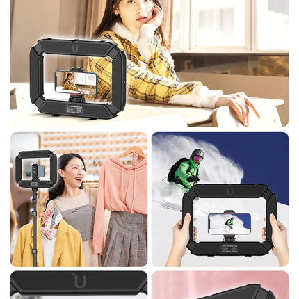 Ulanzi U-200 Ring Light Photography Led Video light BI-color Camera With phone clip cold shoe for Youtube Live Rig lamp