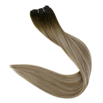 Full Shine Human Hair Weft Extensions Hair Bundles 100g Sew In Silky Straight Remy Skin Double Weft For Salon