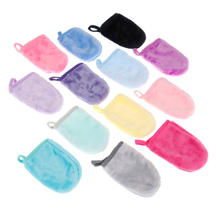 Reusable Makeup Remover Glove Microfiber Facial Cleaning Glove Soft Face Cleaner Towel Pads Face Deep Cleaning Skin Care Tools