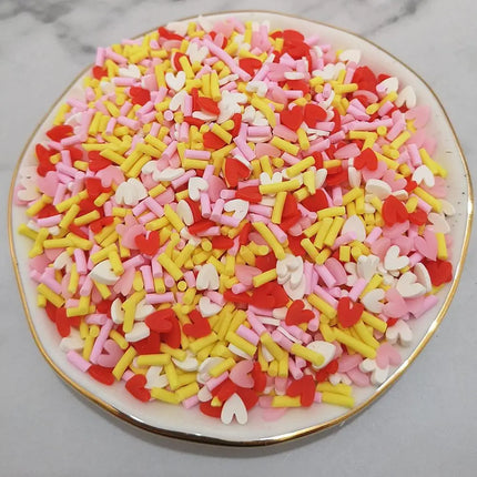 50g 5mm Noodles Mouse Shape Clay Colorful Sprinkles for Scrapbooking, Crafts Making, DIY Slime