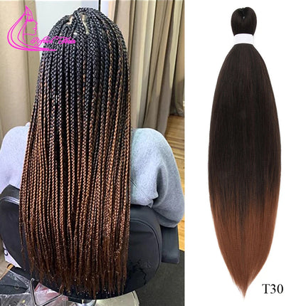 Easy Braiding Hair 26 inch long Jumbo Braids Yaki Straight Crochet Synthetic Ombre Hair Extensions Low temperature Fiber 90g/ pc