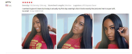 Ossilee 250 Density Pull Go Glueless Wigs with Elastic Drawstring Straight 13x6 HD Lace Front Human Hair Wigs Pre Cut Lace Wig