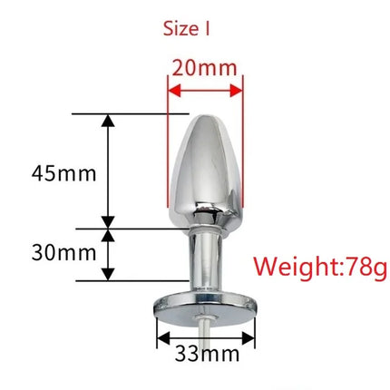 New Bi-polar electro shock Vaginal tight Huge Butt Plug Metal Anal beads Prostate Electrical Stimulation G spot medical Sex Toy