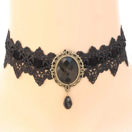 Sexy Necklace Rhinestone BDSM Bondage Lace Collar Bound Slave Restraints For Girl Women Cosplay Fetsih Erotic Wear Sex Toy