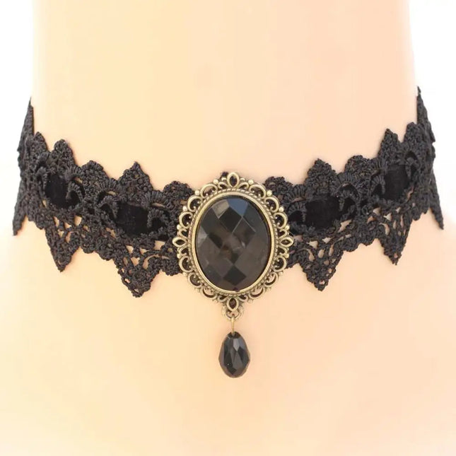Sexy Necklace Rhinestone BDSM Bondage Lace Collar Bound Slave Restraints For Girl Women Cosplay Fetsih Erotic Wear Sex Toy