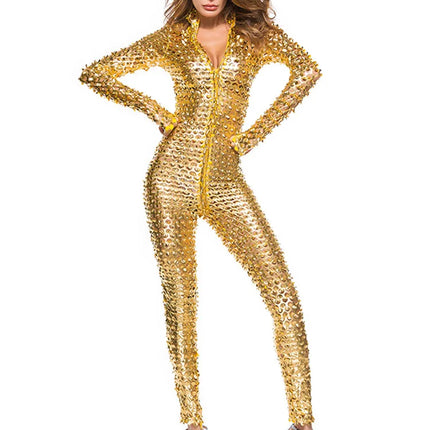 Sexy Lingerie Women Faux Leather Catsuit PVC Latex Bodysuit Zipper Open Crotch Stretch bodystocking hot Erotic Costumes Clubwear