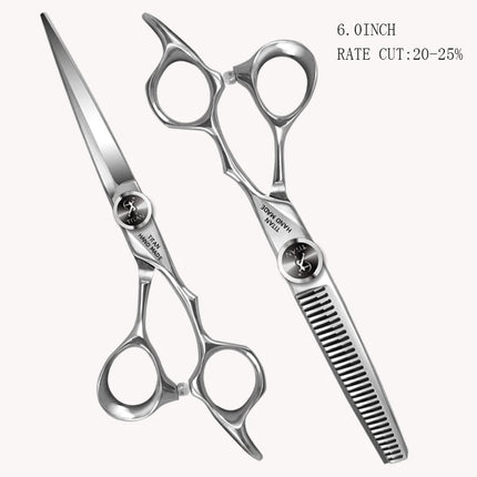 TITAN Professional Hairdresser Scissors Barber Scissors Hair Cutting Thinning Set of 5.5/6.0/6.5/7.0 Inch Japan 440C Steel