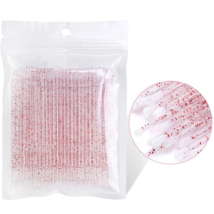 50/100PCS Disposable Eyelash Cleaning Brush Lip Brushes Micro Cotton Swab Eyelash Extension Individual Lash Removing Makeup Tool