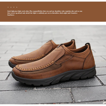 Men Casual Shoes Breathable Loafers Sneakers 2023 New Fashion Comfortable Flat Handmade Retro Leisure Loafers Shoes Men Shoes