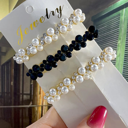 Crystal Pearl Hair Clips / Pinces Perles Cristal