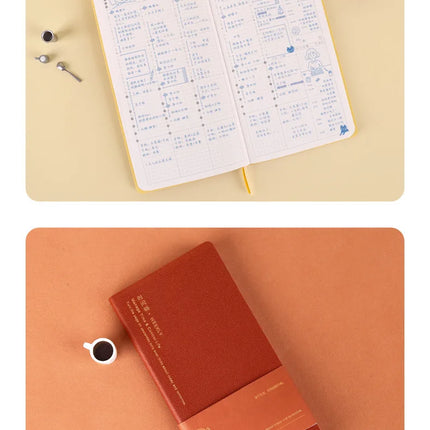 Kinbor Weekly Planner Notebook UnDated Agenda Schedule Daily Monthly Journal Book Portable Record Diary Plan Notepad Stationery