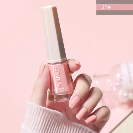 10Ml Solid Color Nail Polish Free Baking Long Lasting Waterproof Quick-Drying Non-Toxic Tasteless 40 Colors Sequins Nail Polish