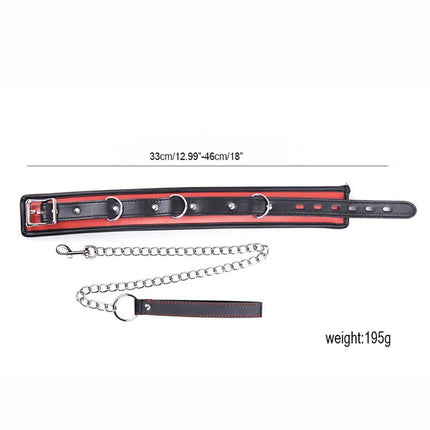 New Style Leather Sponge Bondage Collar With Metal Chain Sex Toys For Adults Bdsm Bondage Adult Erotic Games