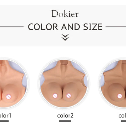 Dokier Realistic Silicone Crossdressing Huge Fake Breast Forms Boobs for Crossdressers Drag Queen Shemale Crossdress Prothesis