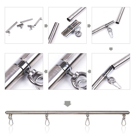 Adult Games BDSM Sex Bondage Set Sex Game Handcuffs Ankle Cuffs Erotic Restraints Kit Adult Toys Spreader Bar Sex Toys for Women