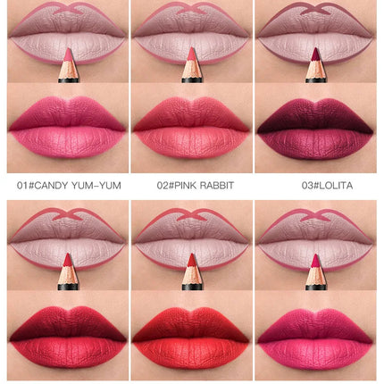 Pudaier Lip Liner Waterproof Durable Decolorization Nude Lip Gloss Matte Lipliner Lipstick Pen Hot Selling