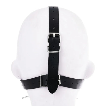Leather Restraints Head Harness Nose Hook Oral Fixation Open Mouth Gag BDSM Bondage Erotic Adult Games Roleplay Couples Sex Toys