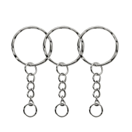 20/50Pcs Key Ring Key Chain Round Split Keyfob Keyrings with Jump Ring for DIY Keychain Pendants Jewelry Making Accessories